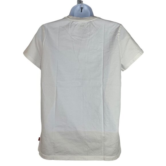 Levis Womens White Graphic T-Shirt Size S/P - Picture 2 of 9